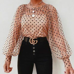 HIDDEN LABEL Something About You Polka Dot Blouse